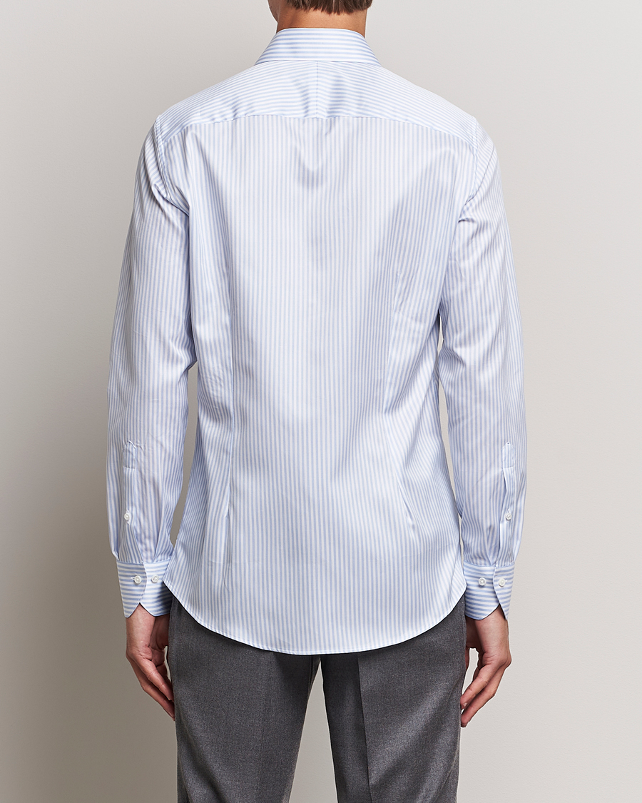 Herren | Hemden | Stenströms | 1899 Slim Supima Cotton Stripe Shirt Blue