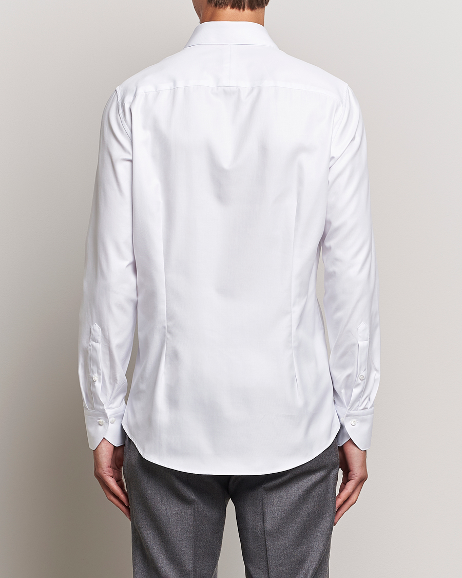 Herren | Hemden | Stenströms | 1899 Slim Supima Cotton Twill Shirt White