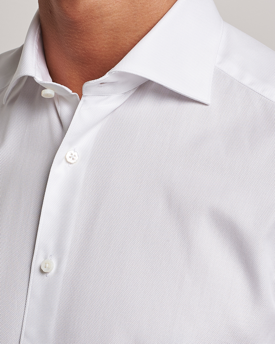 Herren | Hemden | Stenströms | 1899 Slim Cotton Royal Oxford Shirt White