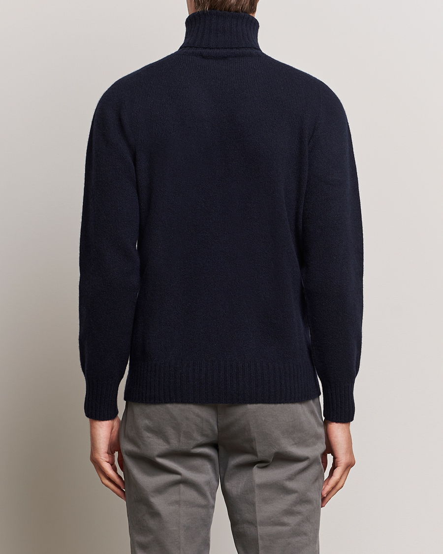 Herren | Pullover | Altea | Wool/Cashmere Crew Neck Rollneck Navy
