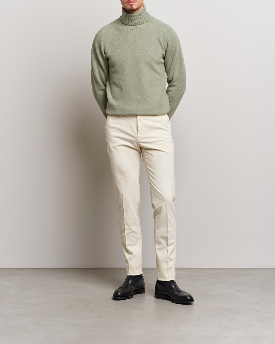 Herren | Pullover | Altea | Wool/Cashmere Crew Neck Rollneck Sage