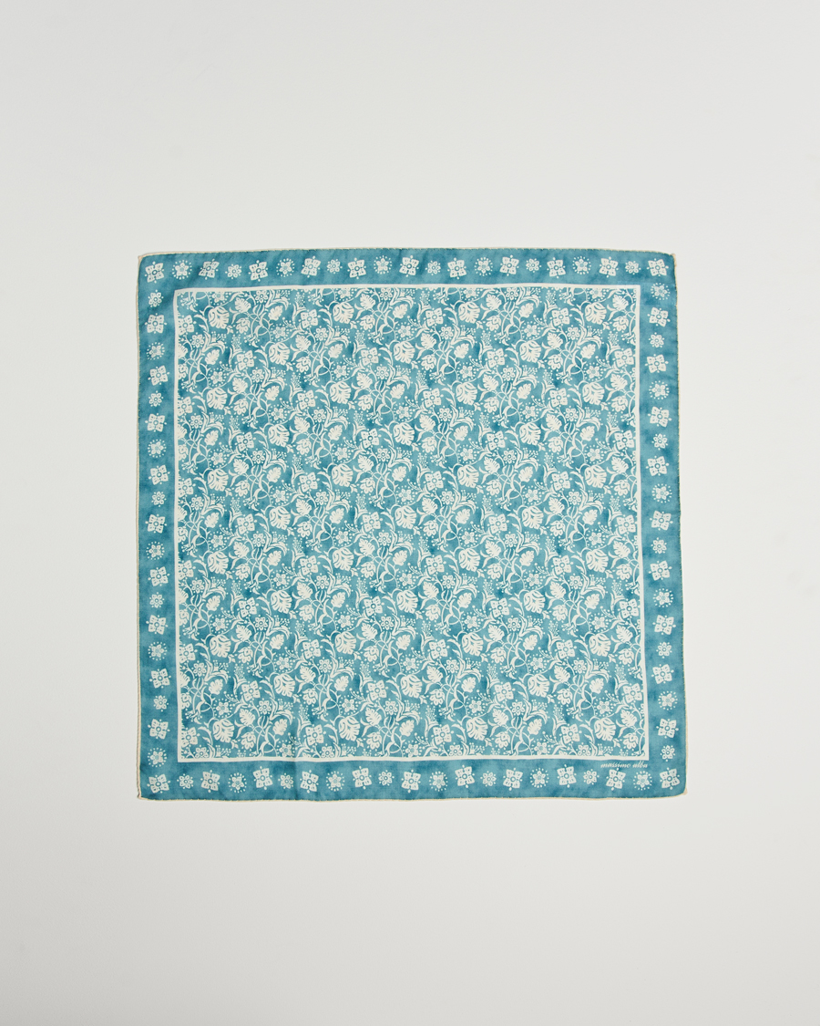 Herren | Massimo Alba Printed Cashmere Bandana Turchese | Massimo Alba | Printed Cashmere Bandana Turchese