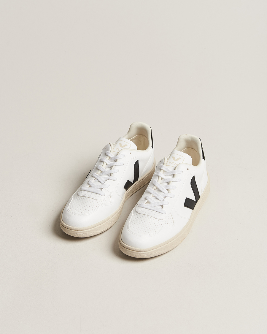 Herren | Weiße Sneakers | Veja | V-10 Vegan Leather Sneaker White/Black