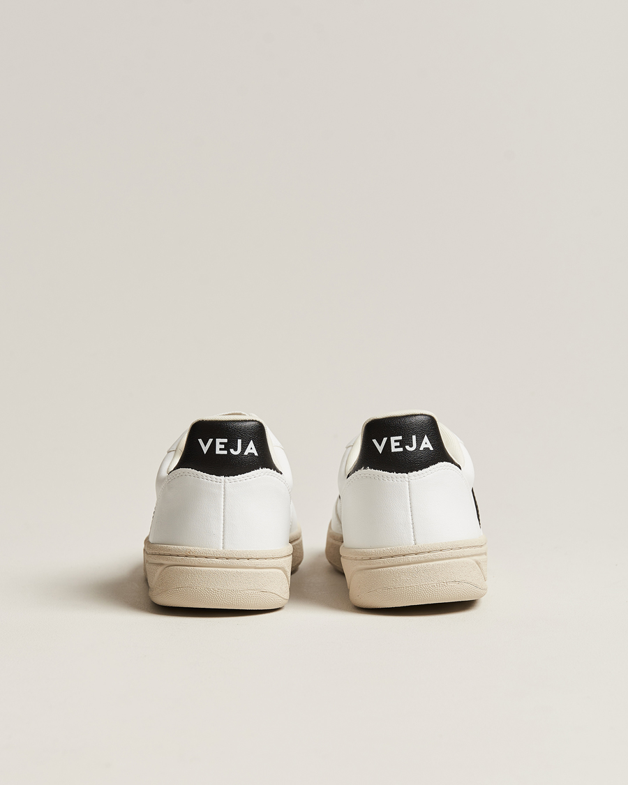 Herren | Veja V-10 Vegan Leather Sneaker White/Black | Veja | V-10 Vegan Leather Sneaker White/Black