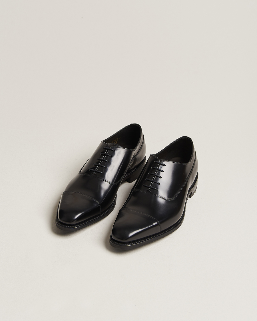 Herren | Handgefertigte Schuhe - Schuhspanner inklusive | Loake 1880 | Truman Polished Oxford Toe Cap Black