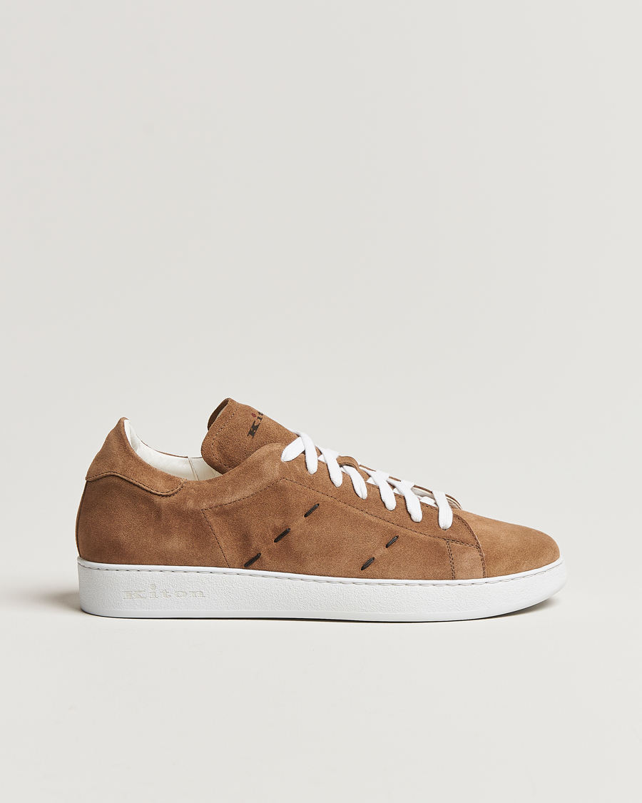 Herren | Kiton Plain Sneakers Dark Brown Suede | Kiton | Plain Sneakers Dark Brown Suede