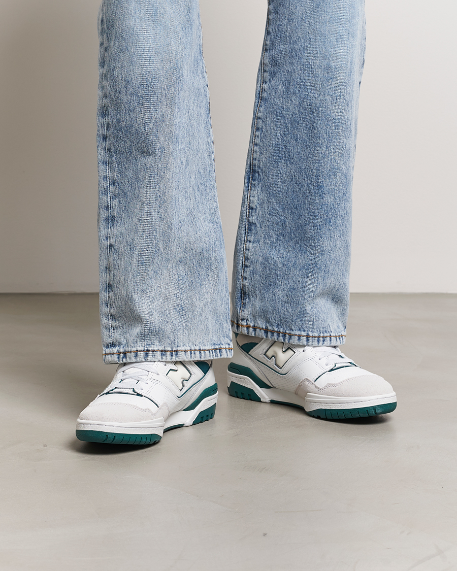 Herren | New Balance 550 Sneakers White/Green | New Balance | 550 Sneakers White/Green