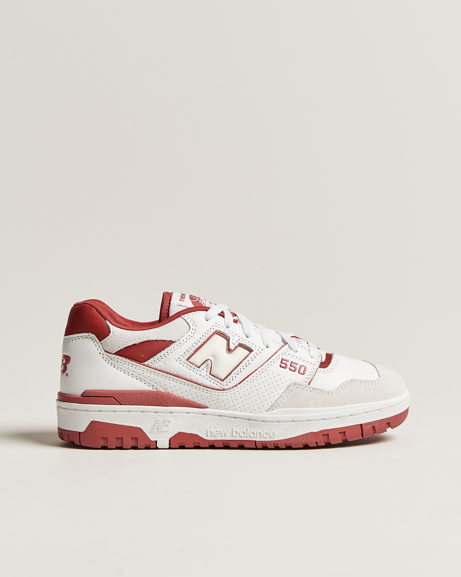 Herren | New Balance 550 Sneakers White/Red | New Balance | 550 Sneakers White/Red