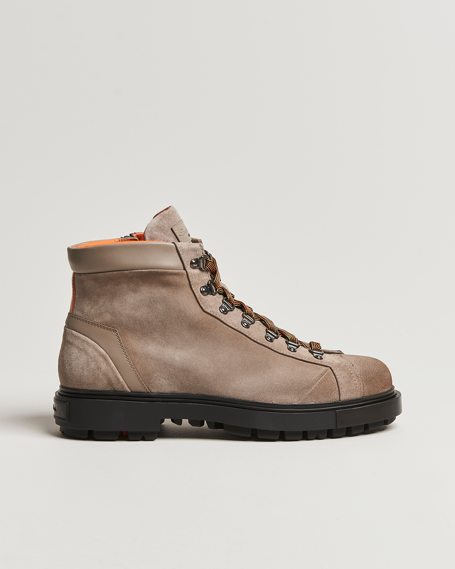 Herren | Santoni St Moritz Winter Boots Beige Suede | Santoni | St Moritz Winter Boots Beige Suede