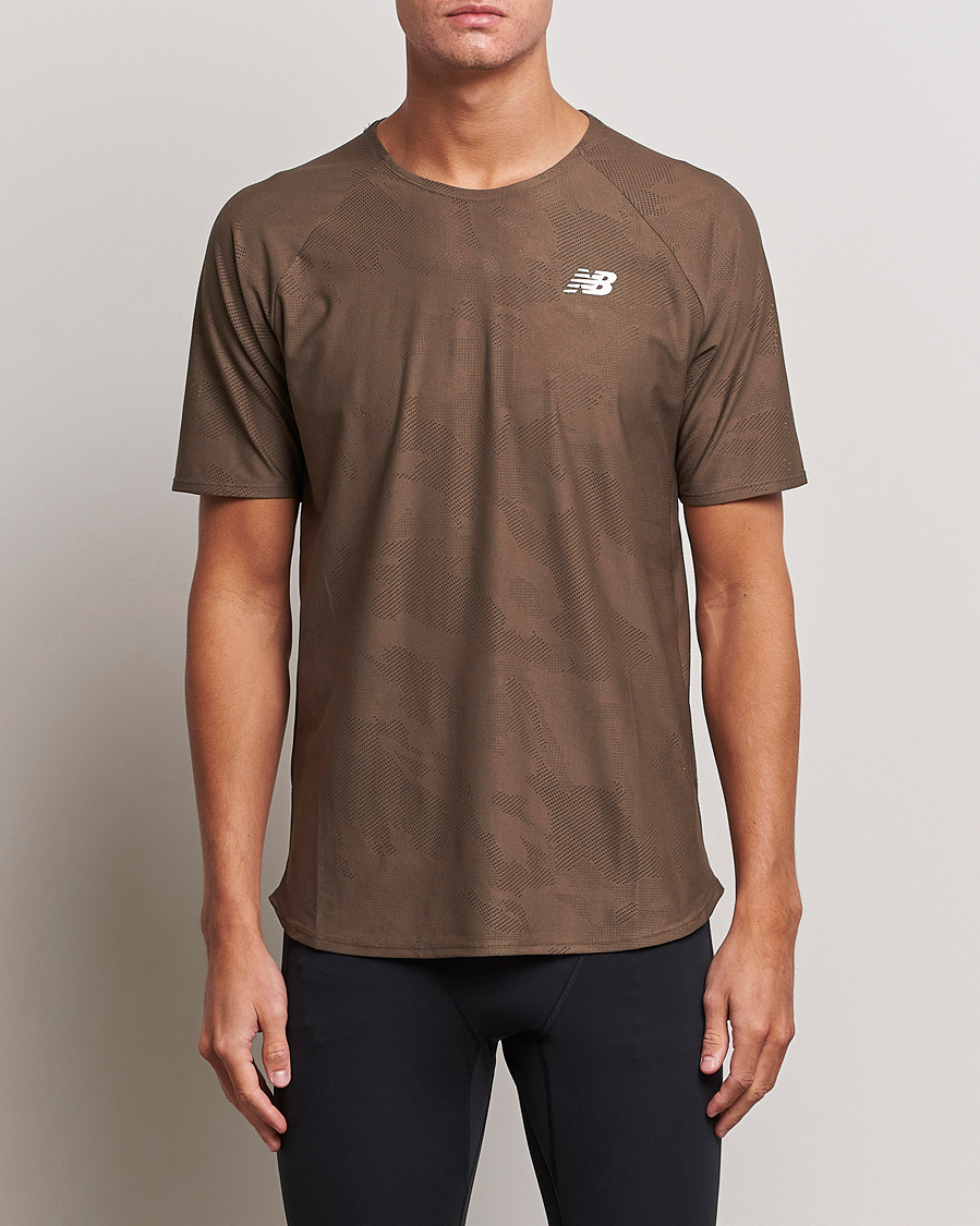 Herren | Kurzarm T-Shirt | New Balance Running | Q Speed Jacquard T-Shirt Dark Mushroom