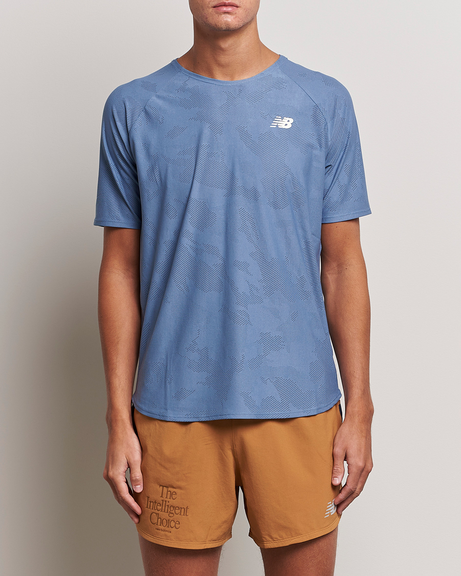 Herren | Kurzarm T-Shirt | New Balance Running | Q Speed Jacquard T-Shirt Mercury Blue