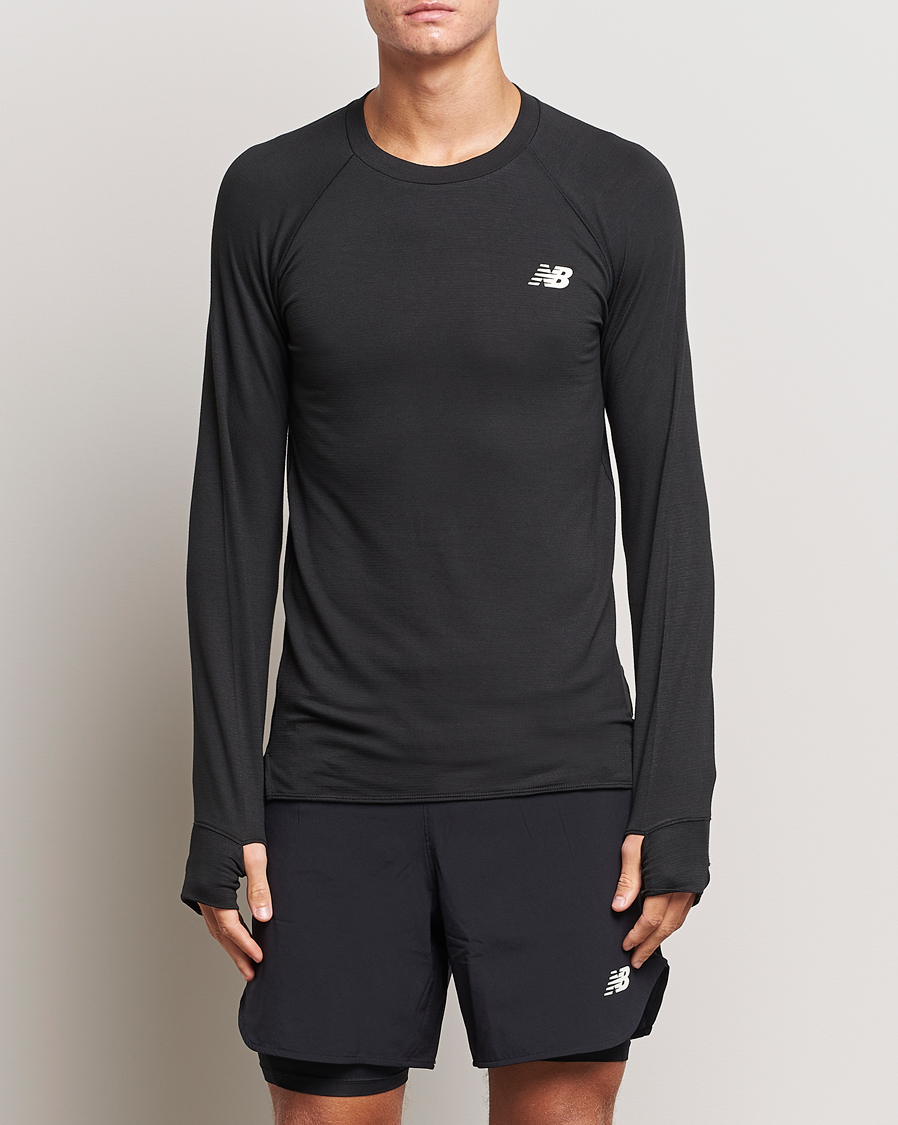 Herren | T-Shirts | New Balance | Running Q Speed Jacquard Long Sleeve T-Shirt Black