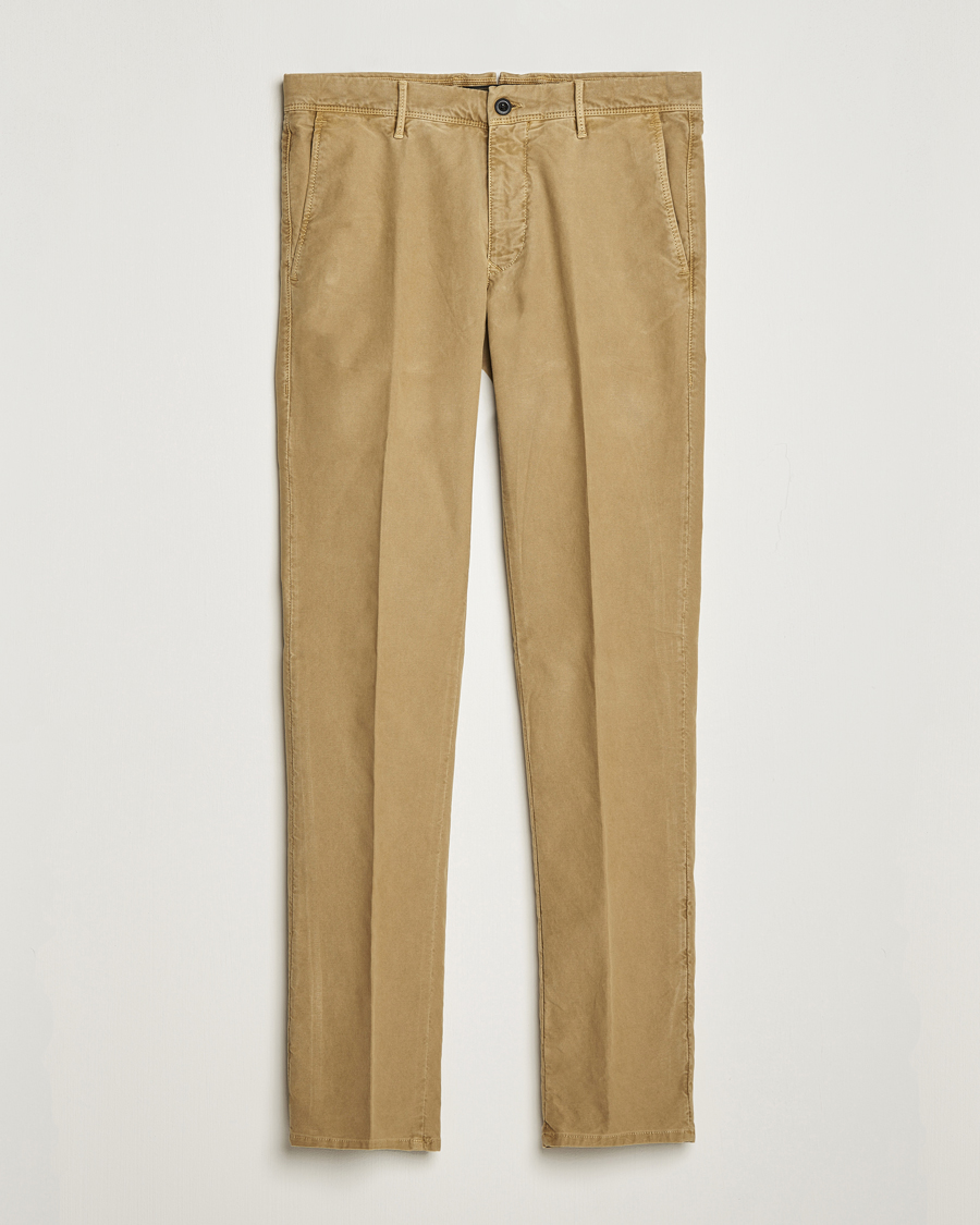 Herren | Hosen | Incotex | Slim Fit Garment Dyed Slacks Khaki