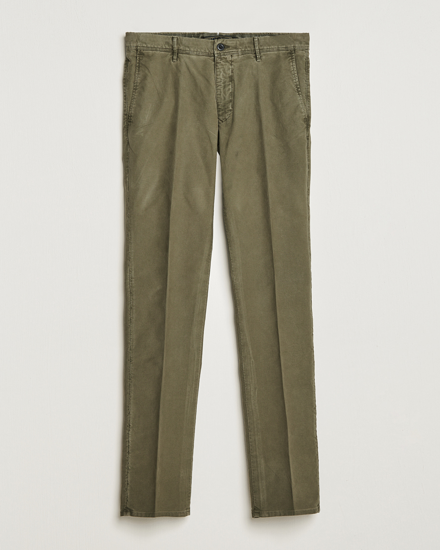 Herren | Hosen | Incotex | Slim Fit Garment Dyed Slacks Military