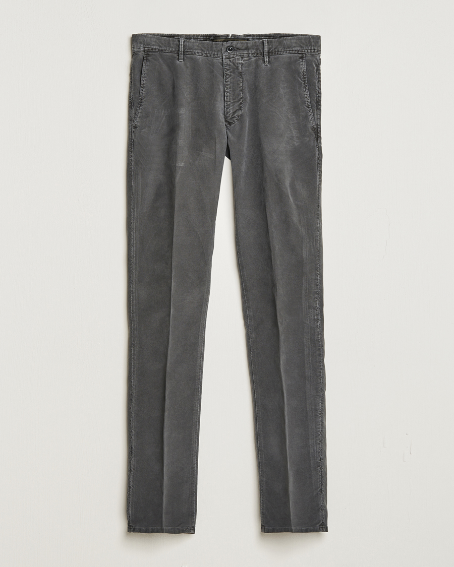 Herren | Hosen | Incotex | Slim Fit Garment Dyed Slacks Dark Grey
