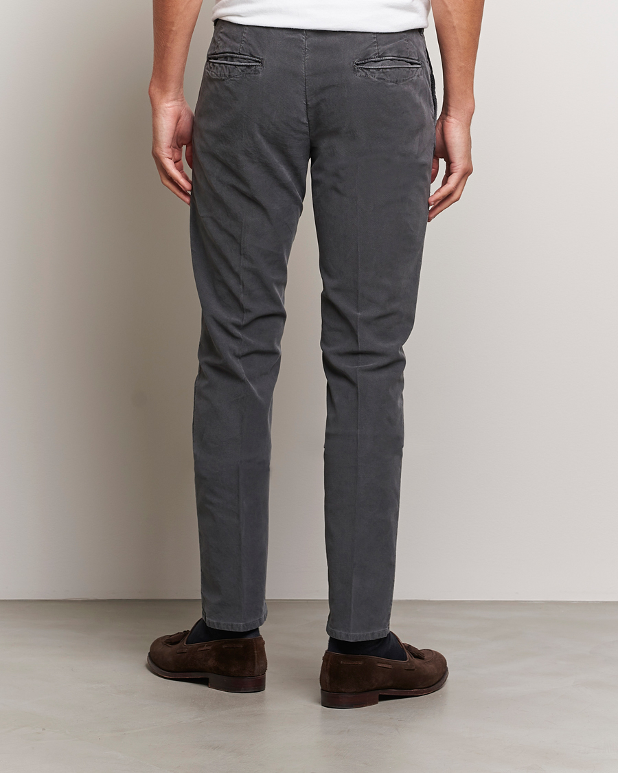 Herren | Hosen | Incotex | Slim Fit Garment Dyed Slacks Dark Grey