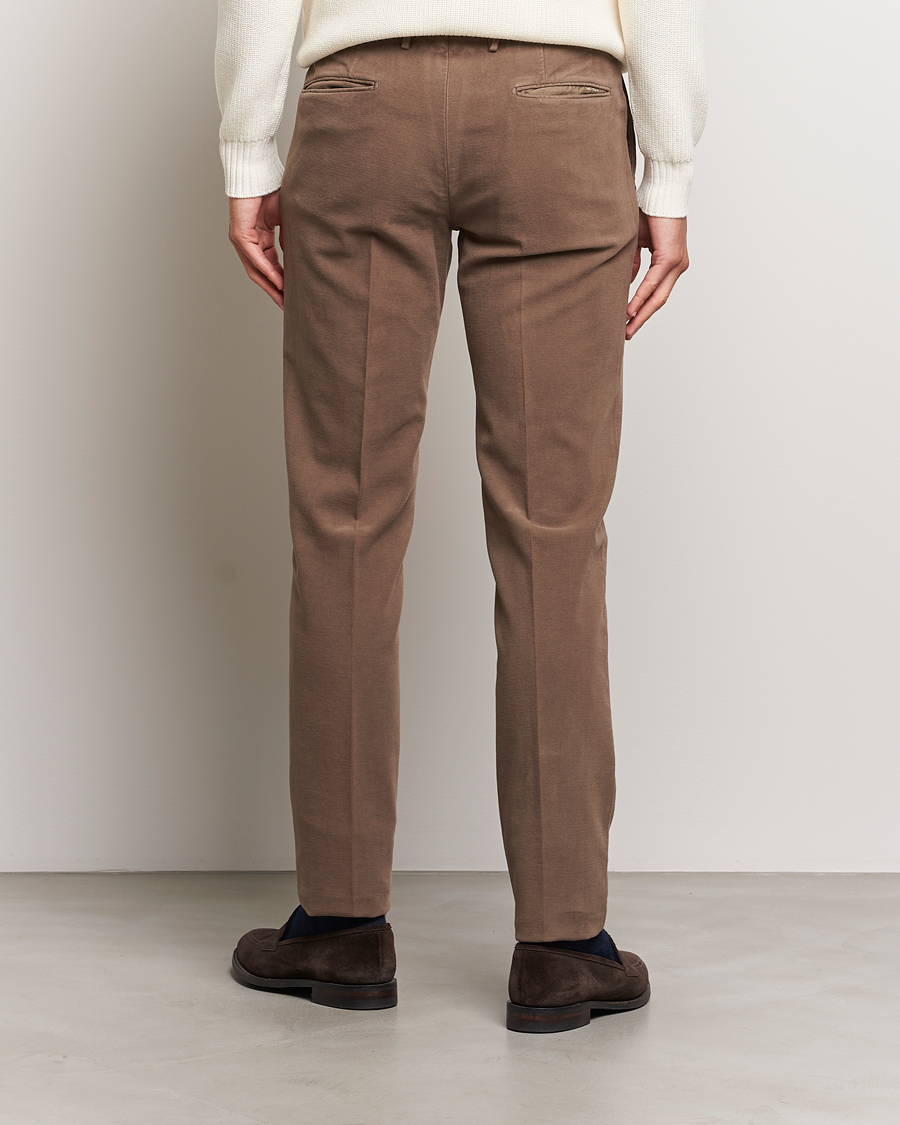 Herren | Hosen | Incotex | Slim Fit Luxury Moleskine Trousers Taupe