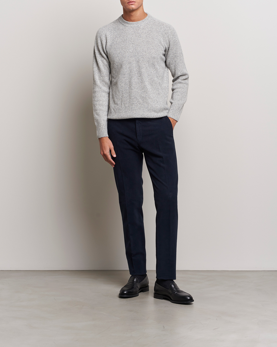 Herren | Hosen | Incotex | Slim Fit Luxury Moleskine Trousers Navy