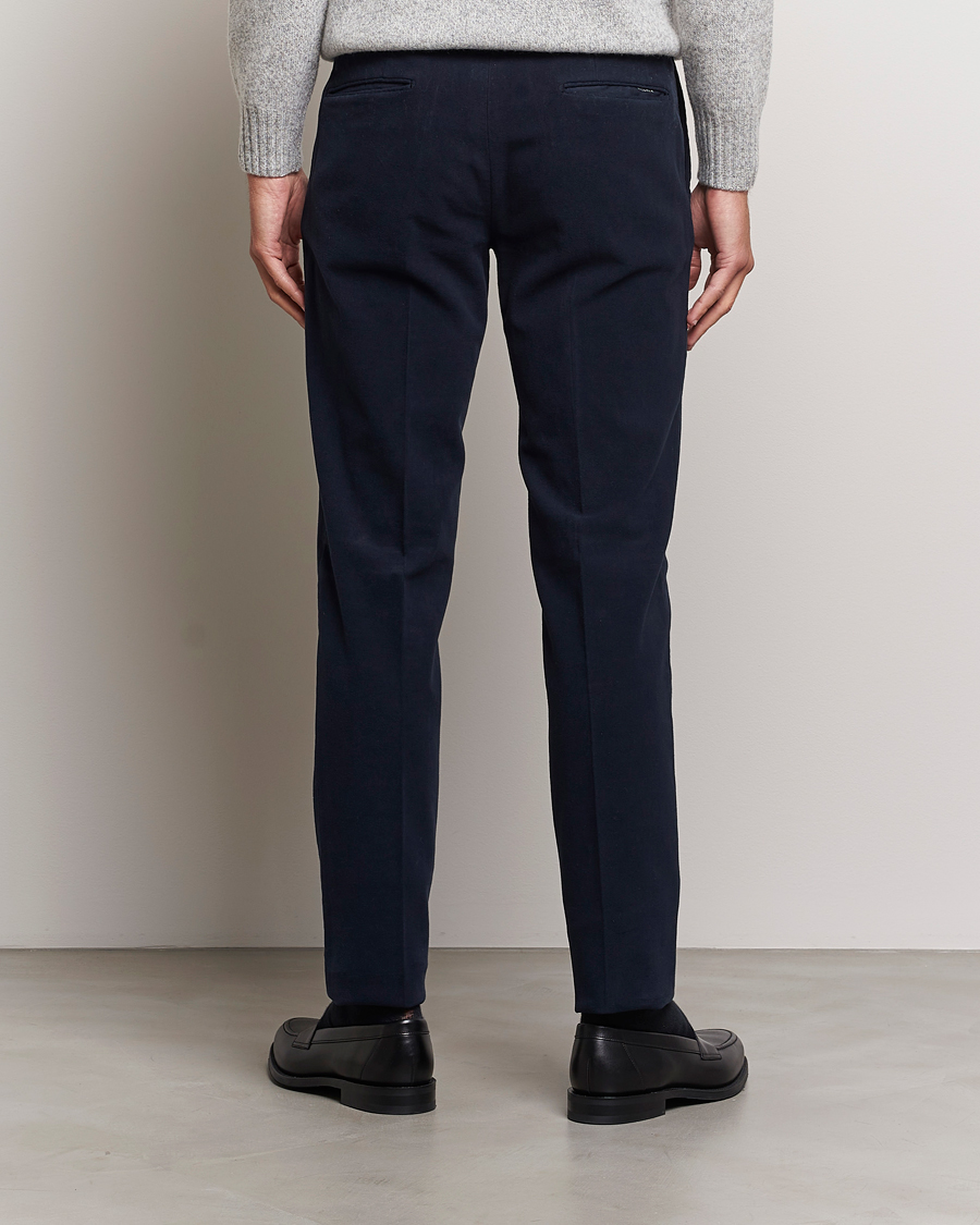 Herren | Hosen | Incotex | Slim Fit Luxury Moleskine Trousers Navy