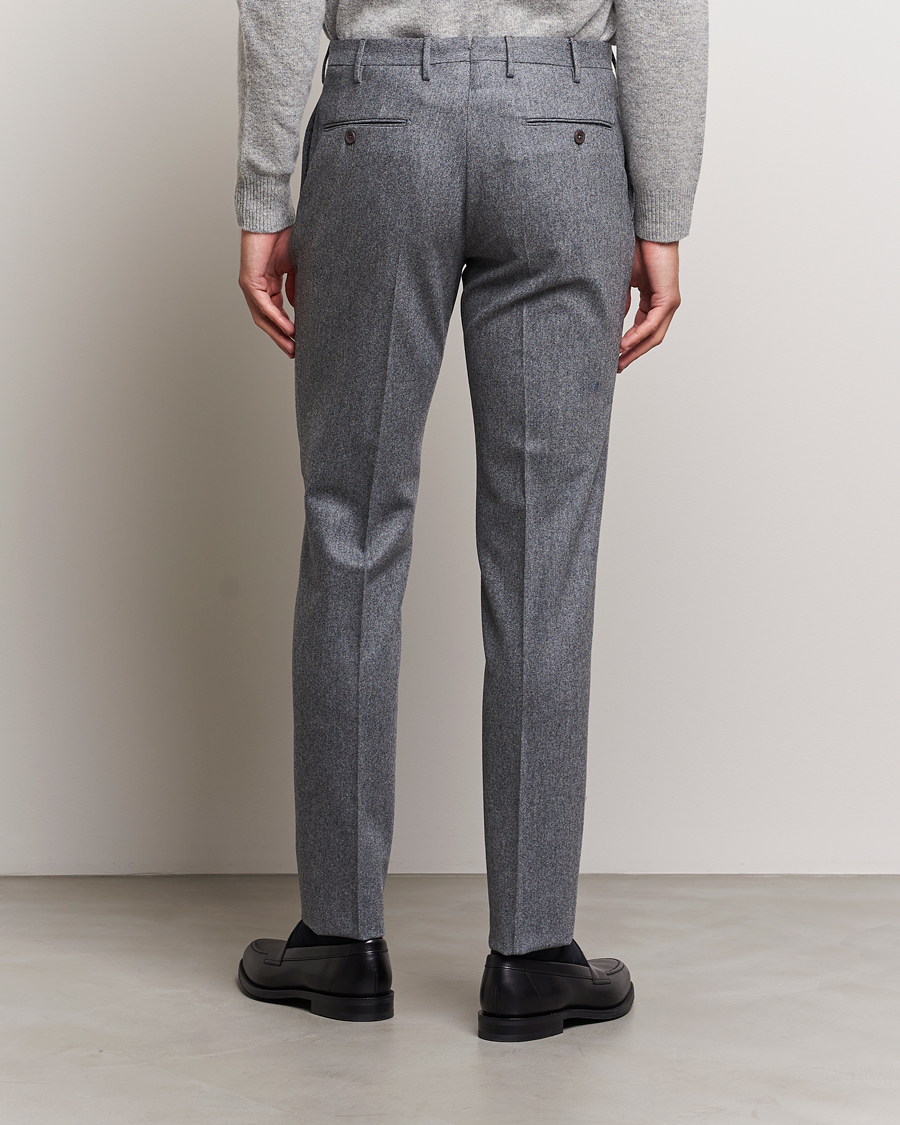 Herren | Hosen | Incotex | Slim Fit Carded Flannel Trousers Grey Melange