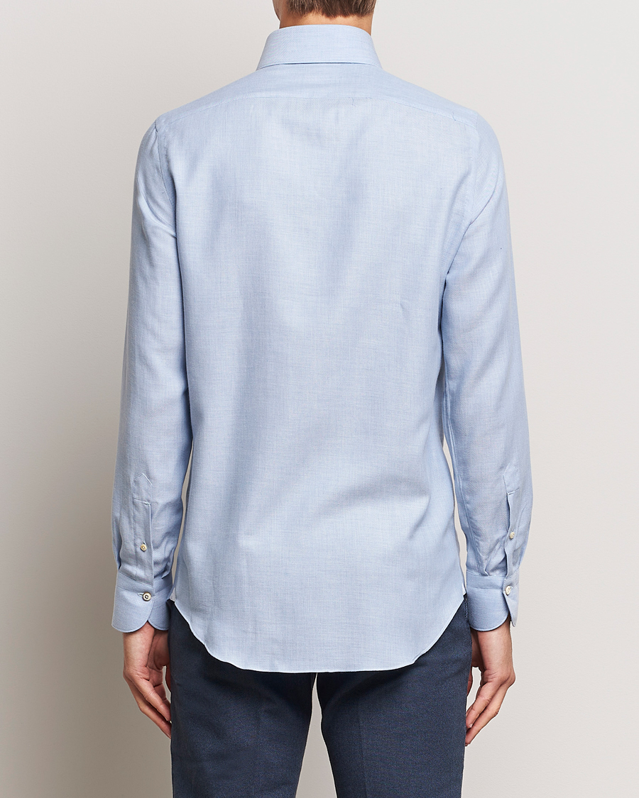 Herren | Hemden | Finamore Napoli | Milano Slim Cashmere BD Shirt Light Blue