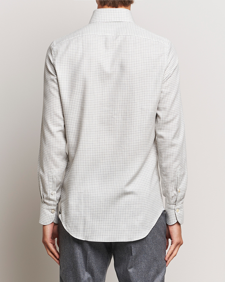 Herren | Hemden | Finamore Napoli | Milano Slim Cashmere BD Shirt Light Grey