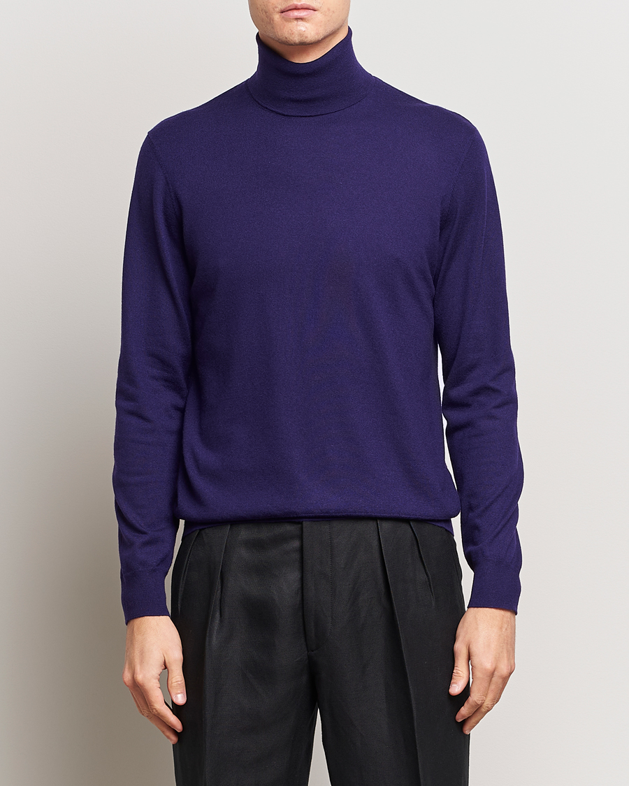 Herren | Pullover | Ralph Lauren Purple Label | Cashmere Jersey Rollneck Purple