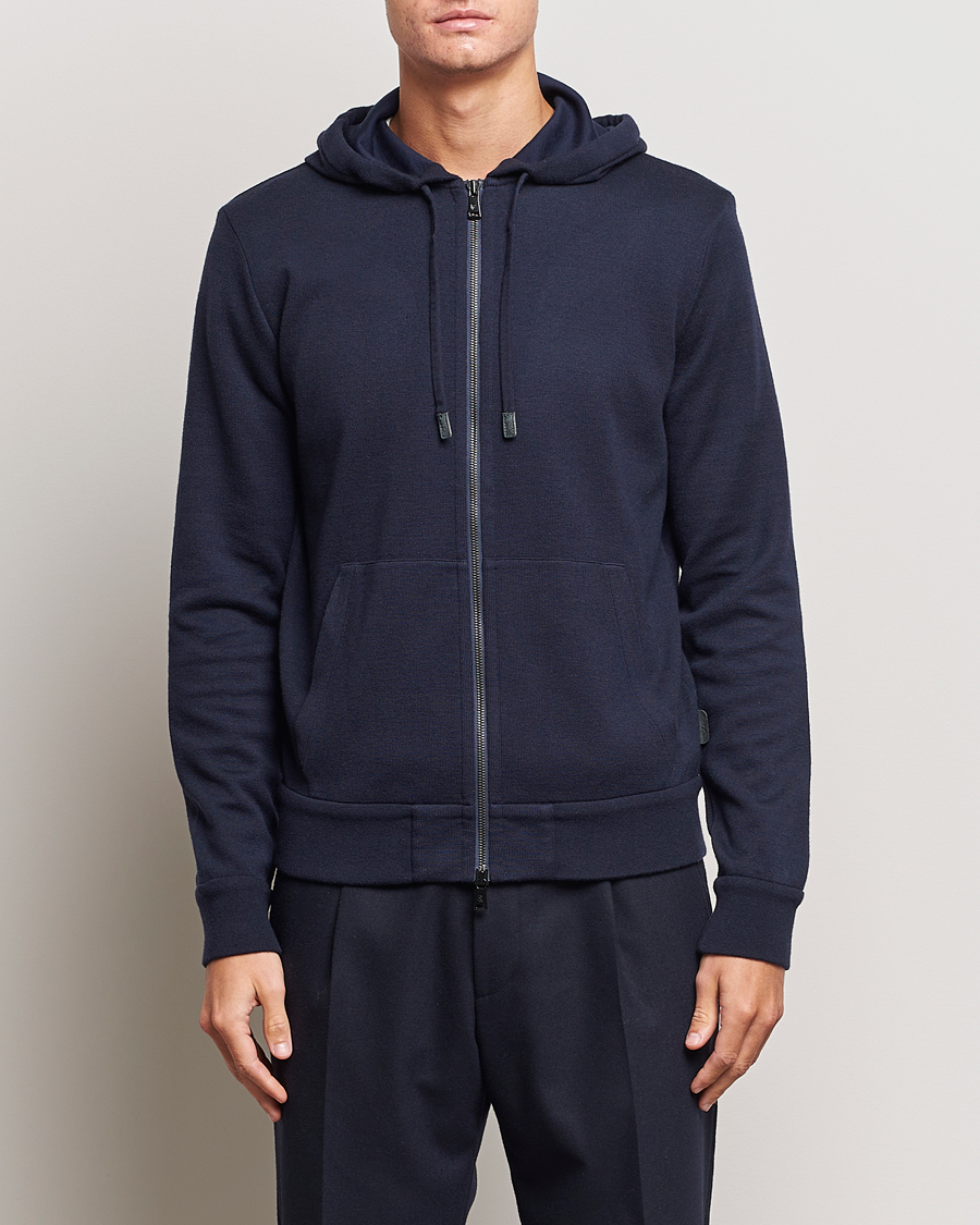 Herren | Pullover | Ralph Lauren Purple Label | Luxury Fleece Full Zip Sweater Navy