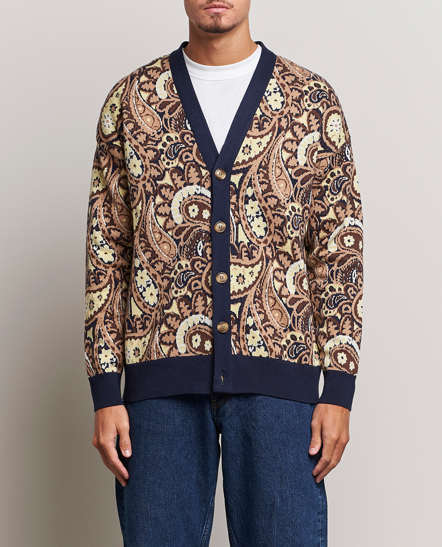 Herren | Pullover | Drôle de Monsieur | Le Cardigan Paisley Navy