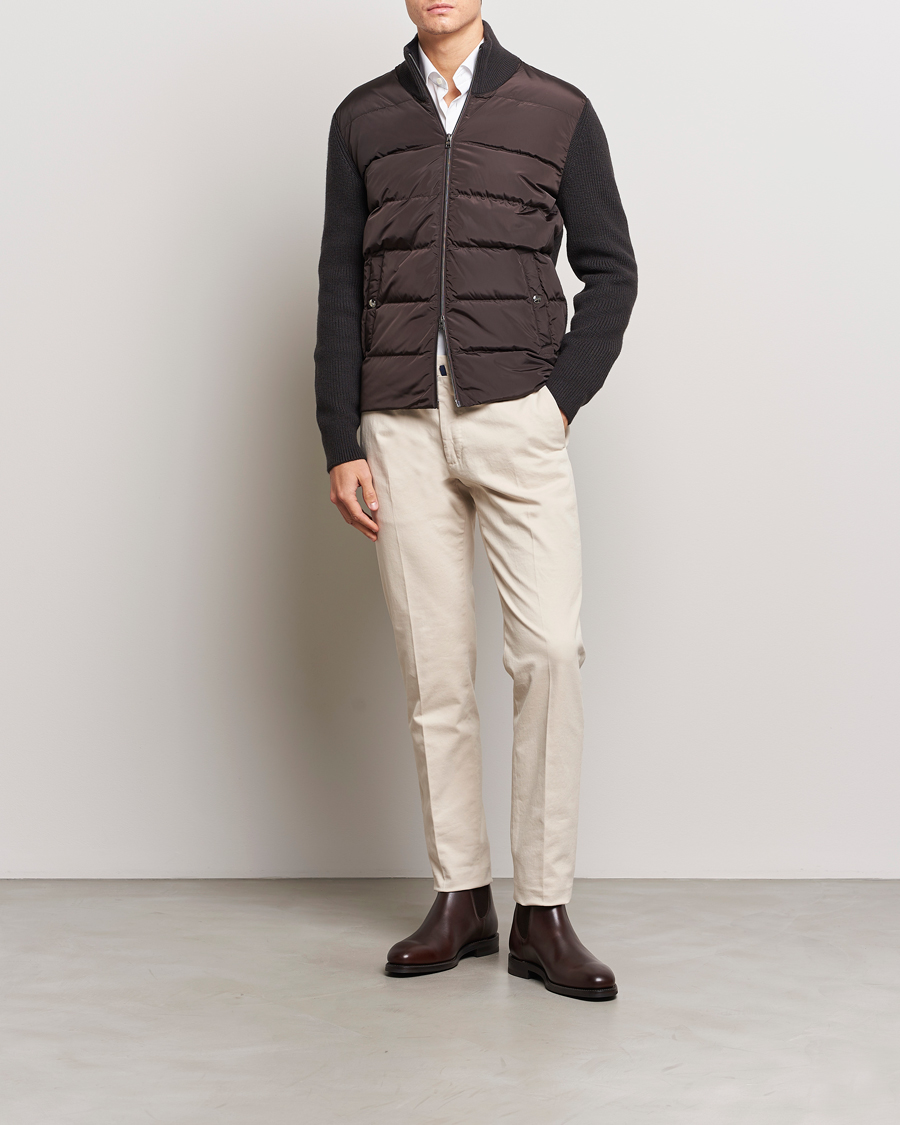 Herren | Jacken | Herno | Knitted Hybrid Jacket Marrone