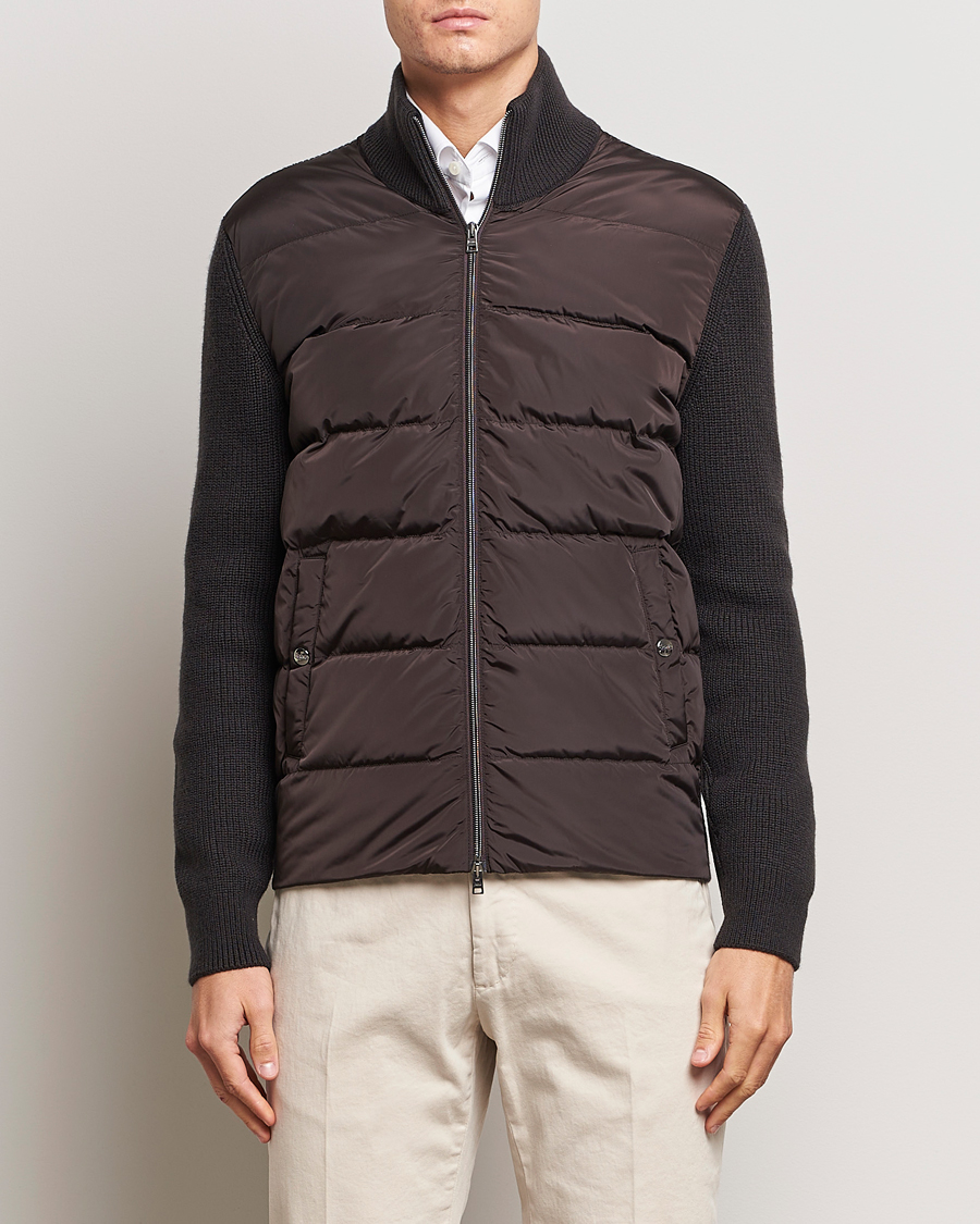 Herren | Jacken | Herno | Knitted Hybrid Jacket Marrone