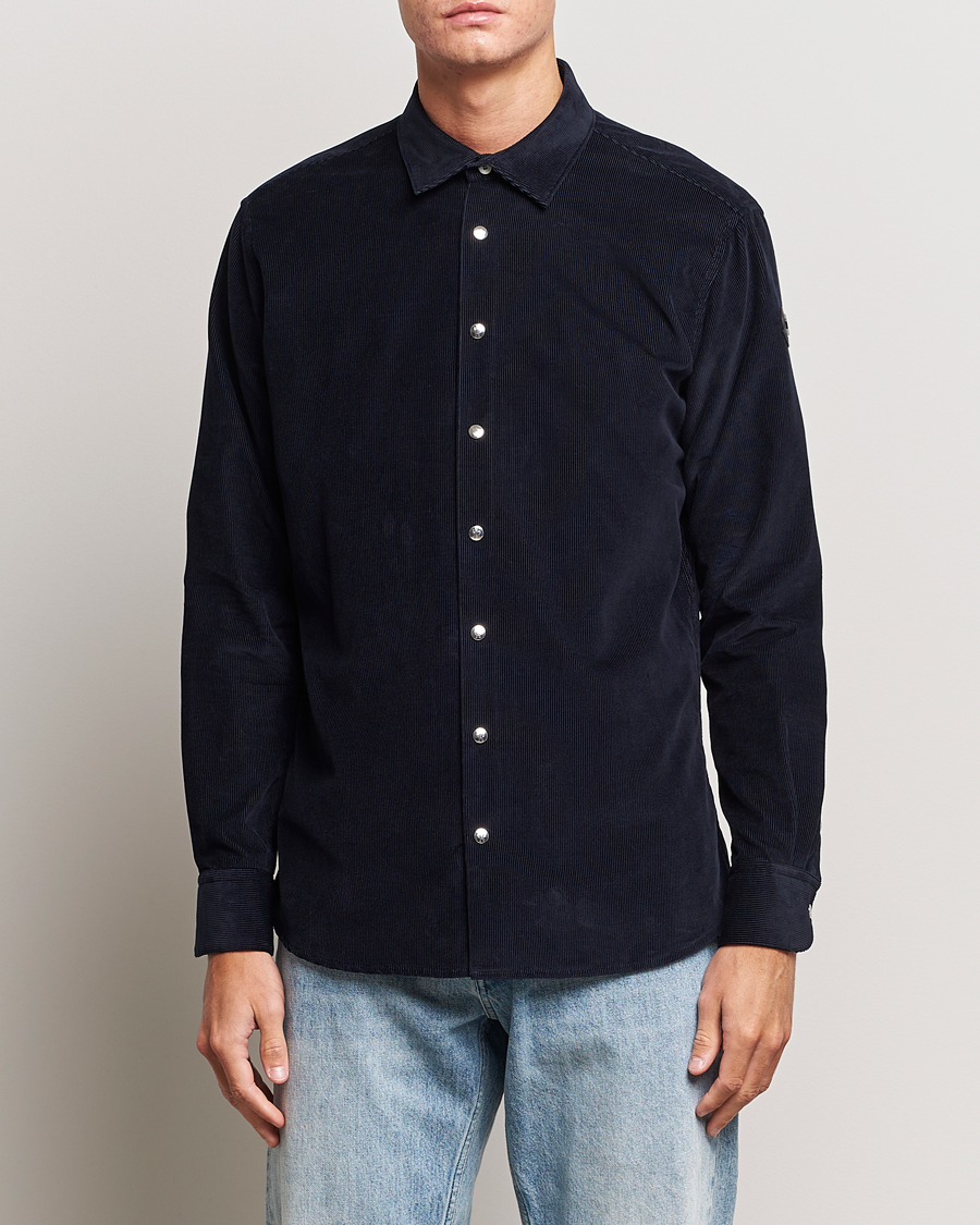 Herren | Hemden | Moncler | Corduroy Casual Shirt Navy