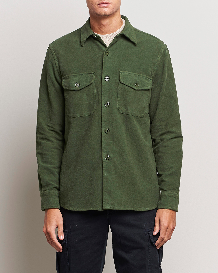 Herren | Jacken | Aspesi | Moleskine Shirt Jacket Dark Military