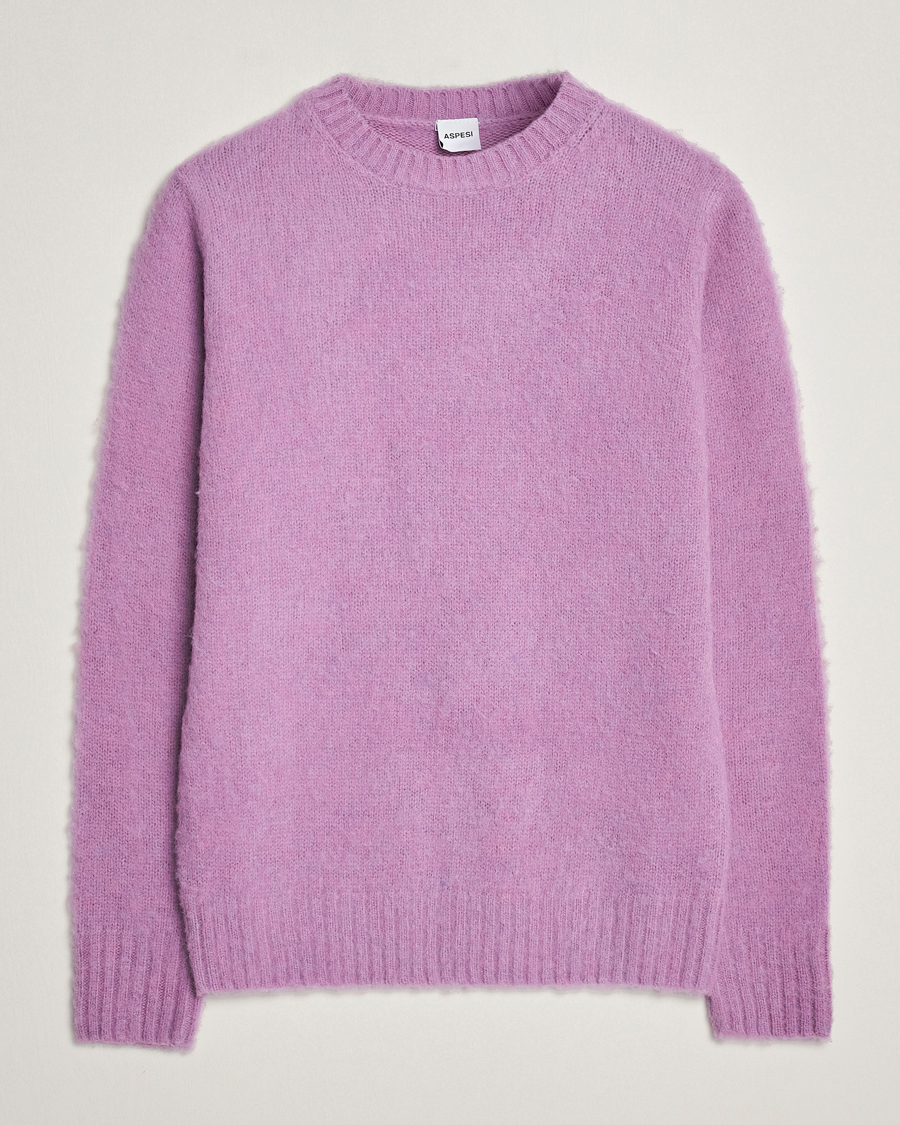 Herren | Pullover | Aspesi | Brushed Shetland Sweater Purple