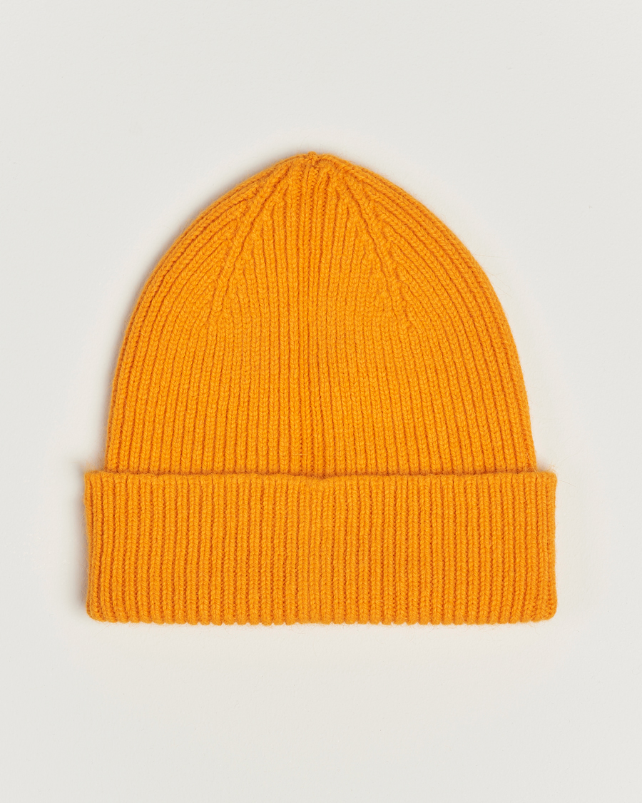 Herren | Mützen | Le Bonnet | Lambswool/Caregora Beanie Orange Peel