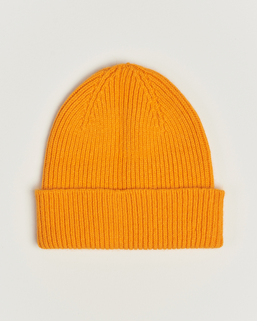 Herren | Mützen | Le Bonnet | Lambswool/Caregora Beanie Orange Peel