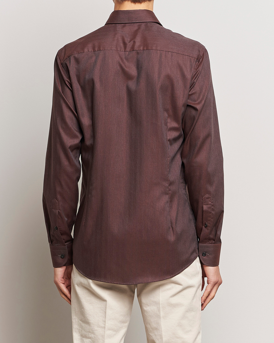 Herren | Hemden | Eton | Slim Fit Wrinkle Free Flannel Shirt Burgundy