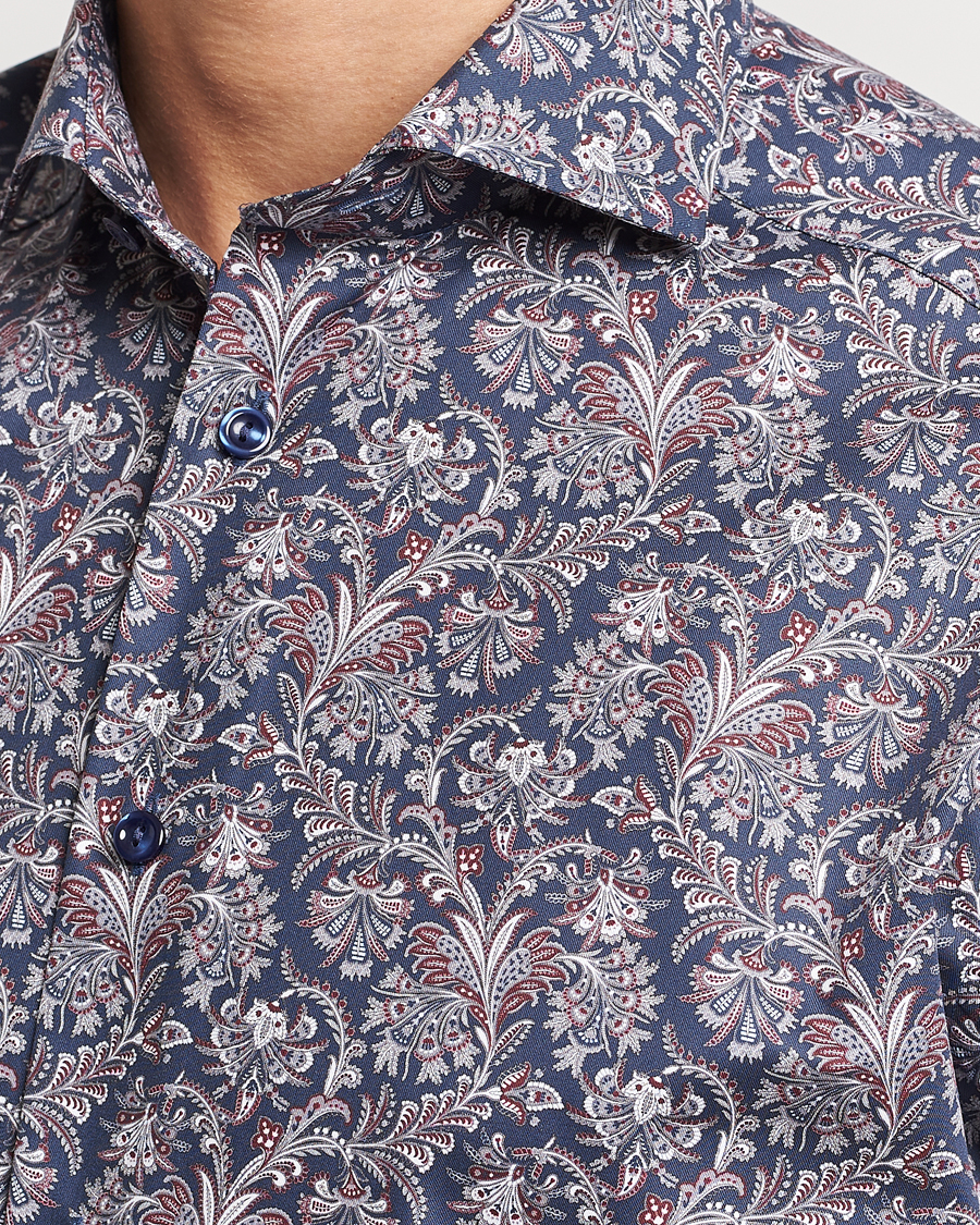 Herren | Hemden | Eton | Slim Fit Signature Twill Printed Shirt Navy Blue