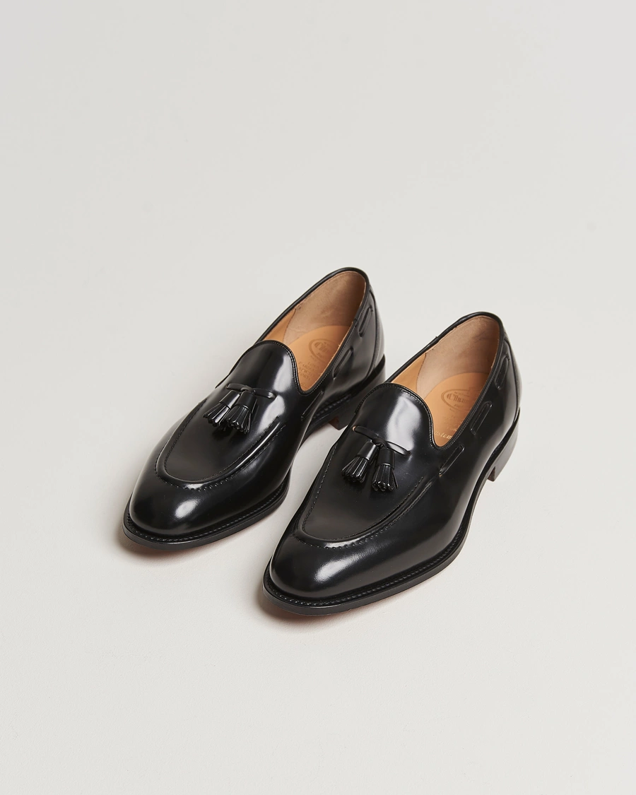 Men | Handmade shoes | Church\'s | Kingsley Tassel Loafer Black Polishbinder