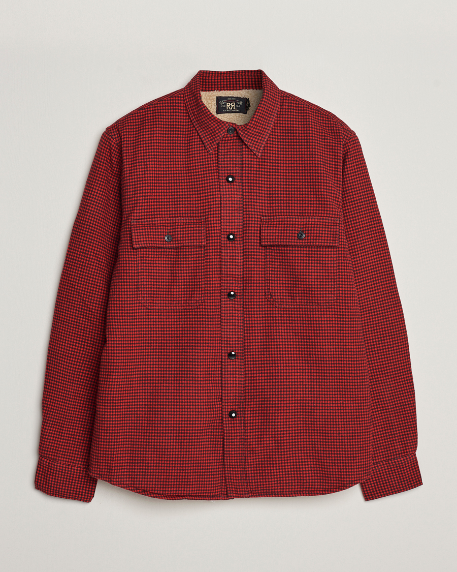 Herren | Jacken | RRL | Vermont Shearling Lined Shirt Jacket Red/Black