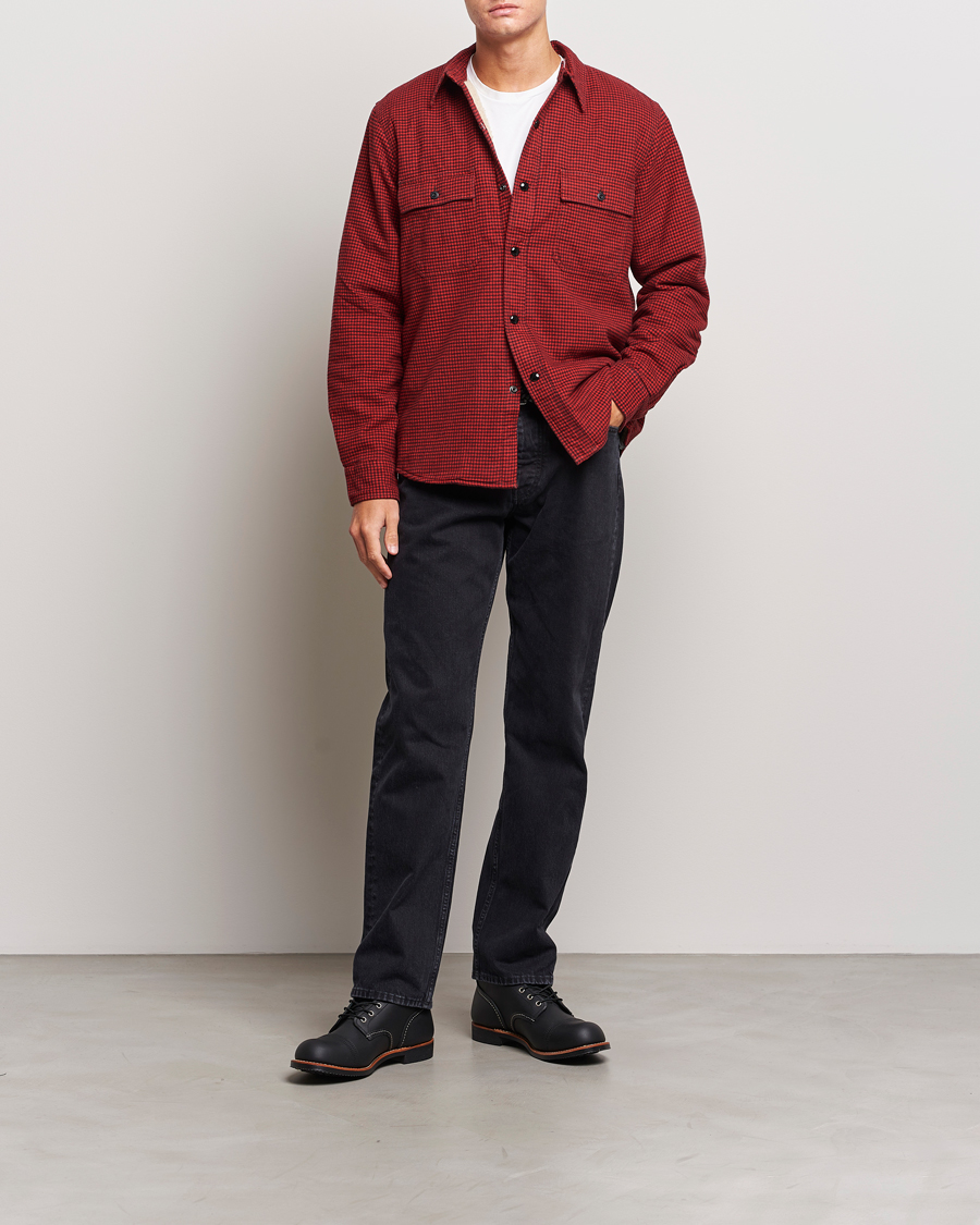 Herren | Jacken | RRL | Vermont Shearling Lined Shirt Jacket Red/Black