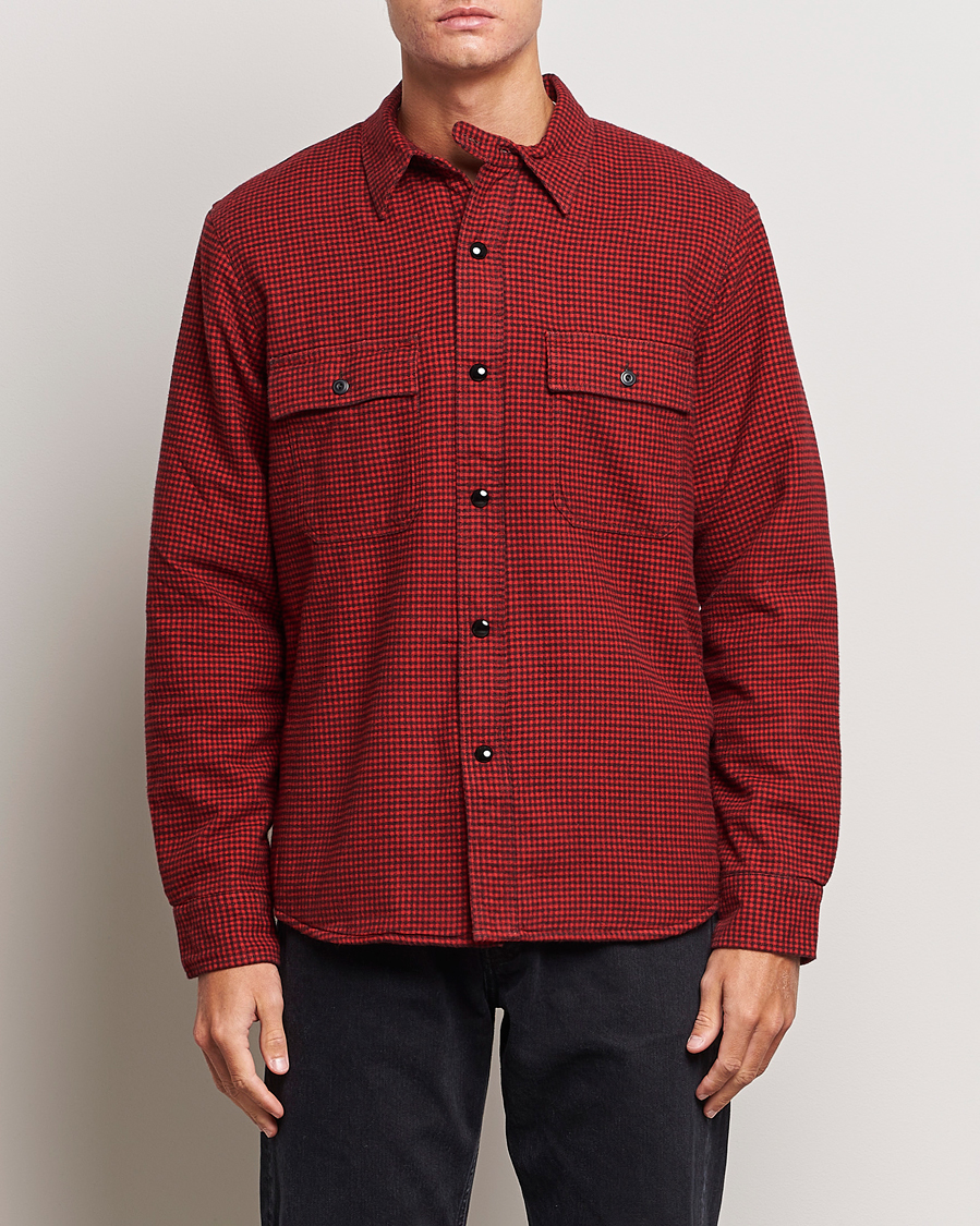 Herren | Jacken | RRL | Vermont Shearling Lined Shirt Jacket Red/Black