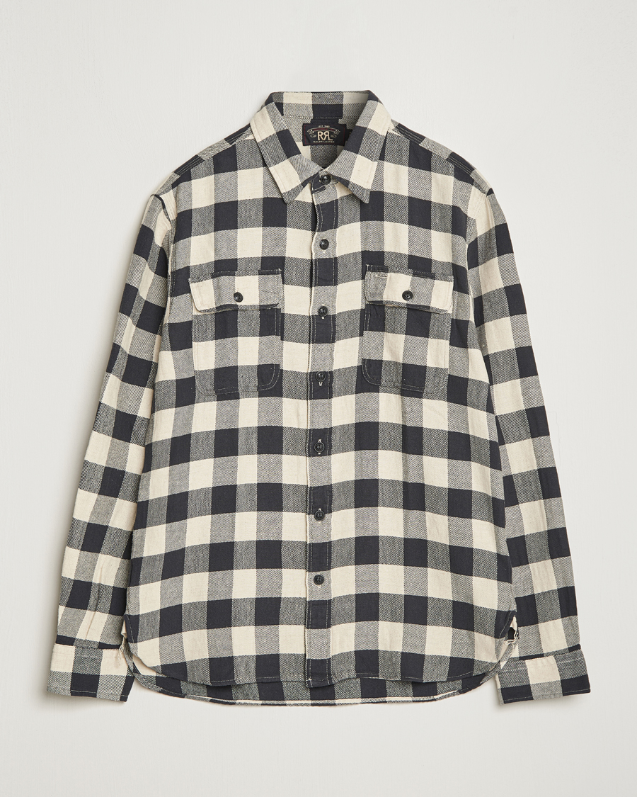 Herren | Hemden | RRL | Matlock Plaid Overshirt Black/Cream