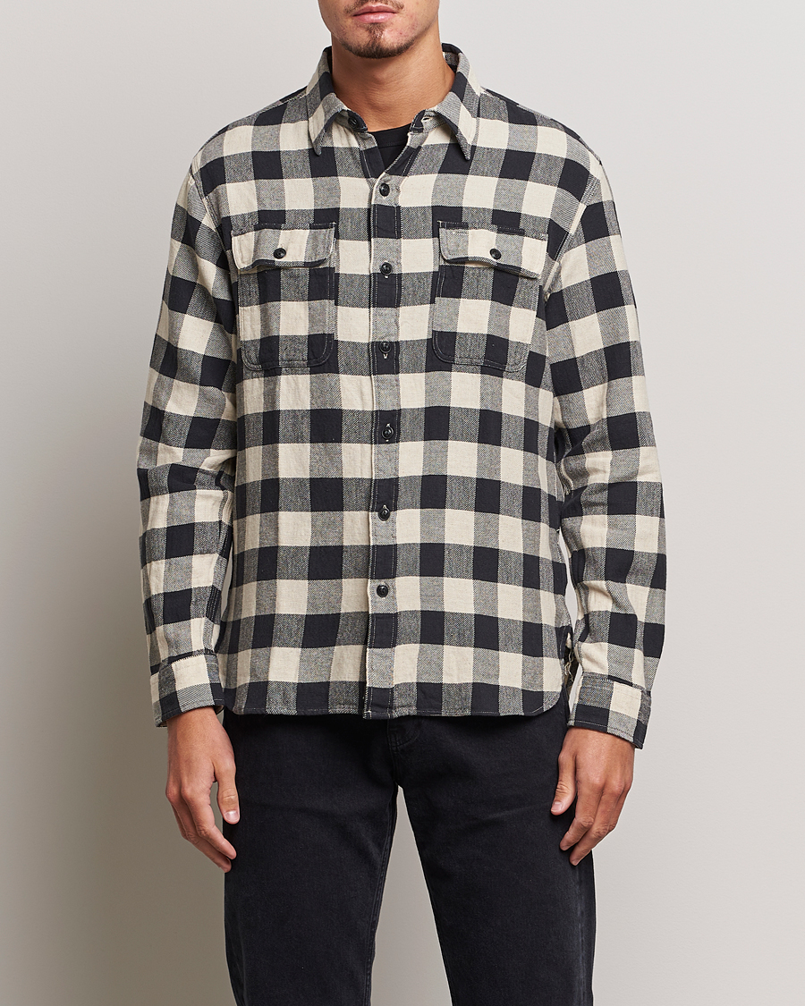Herren | Hemden | RRL | Matlock Plaid Overshirt Black/Cream