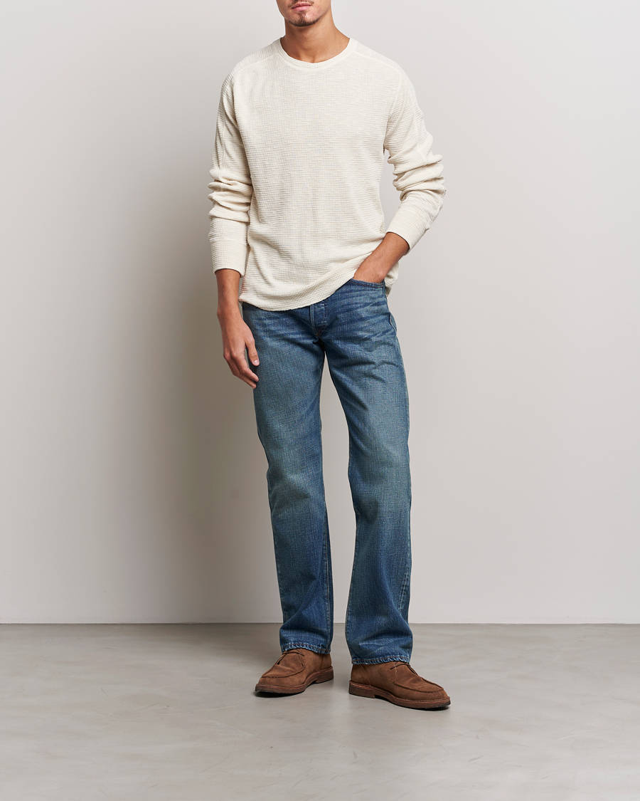 Herren | Pullover | RRL | Long Sleeve Henley Paper White