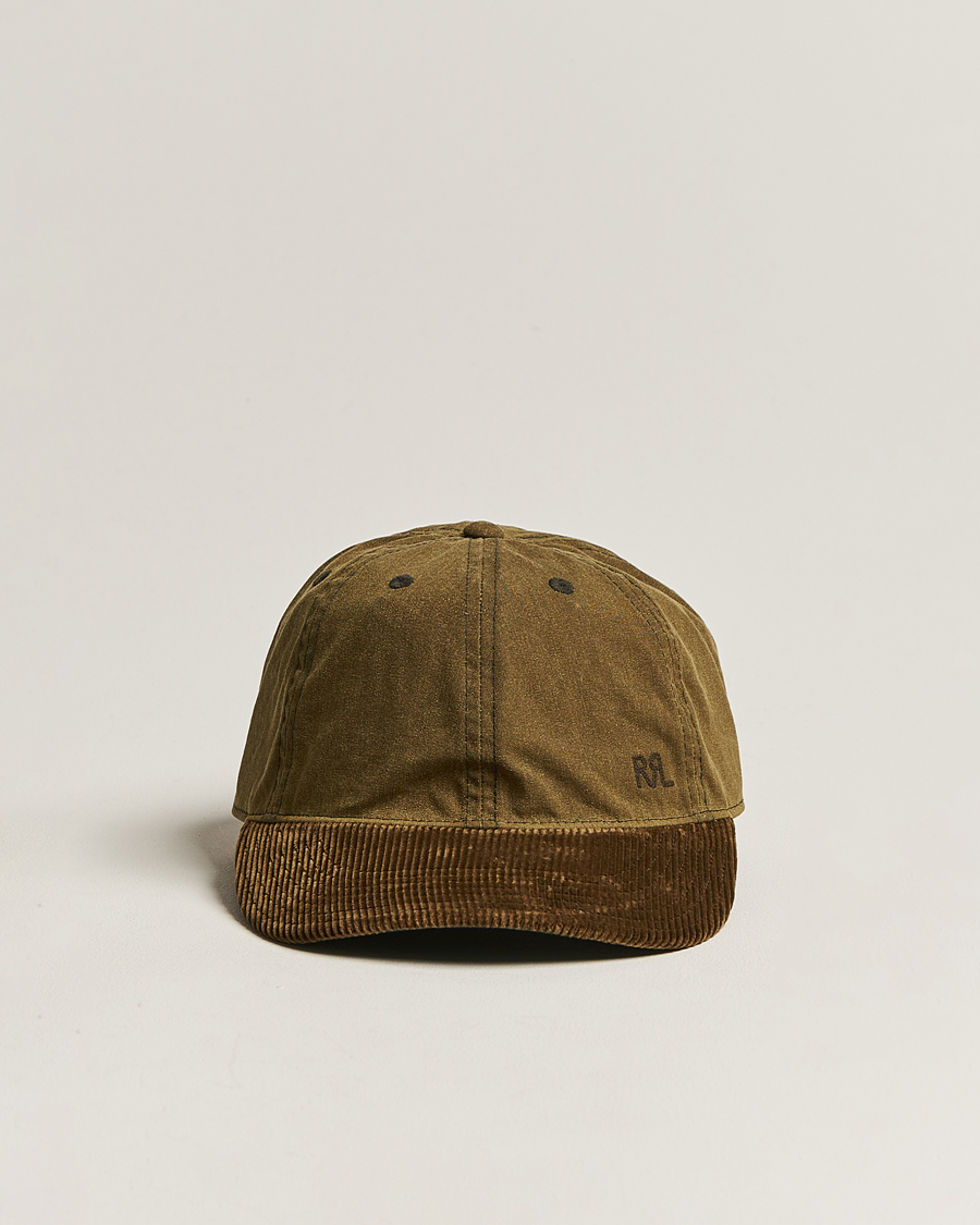 Herren | RRL Oil Cloth Ball Cap Explorer Olive | RRL | Oil Cloth Ball Cap Explorer Olive