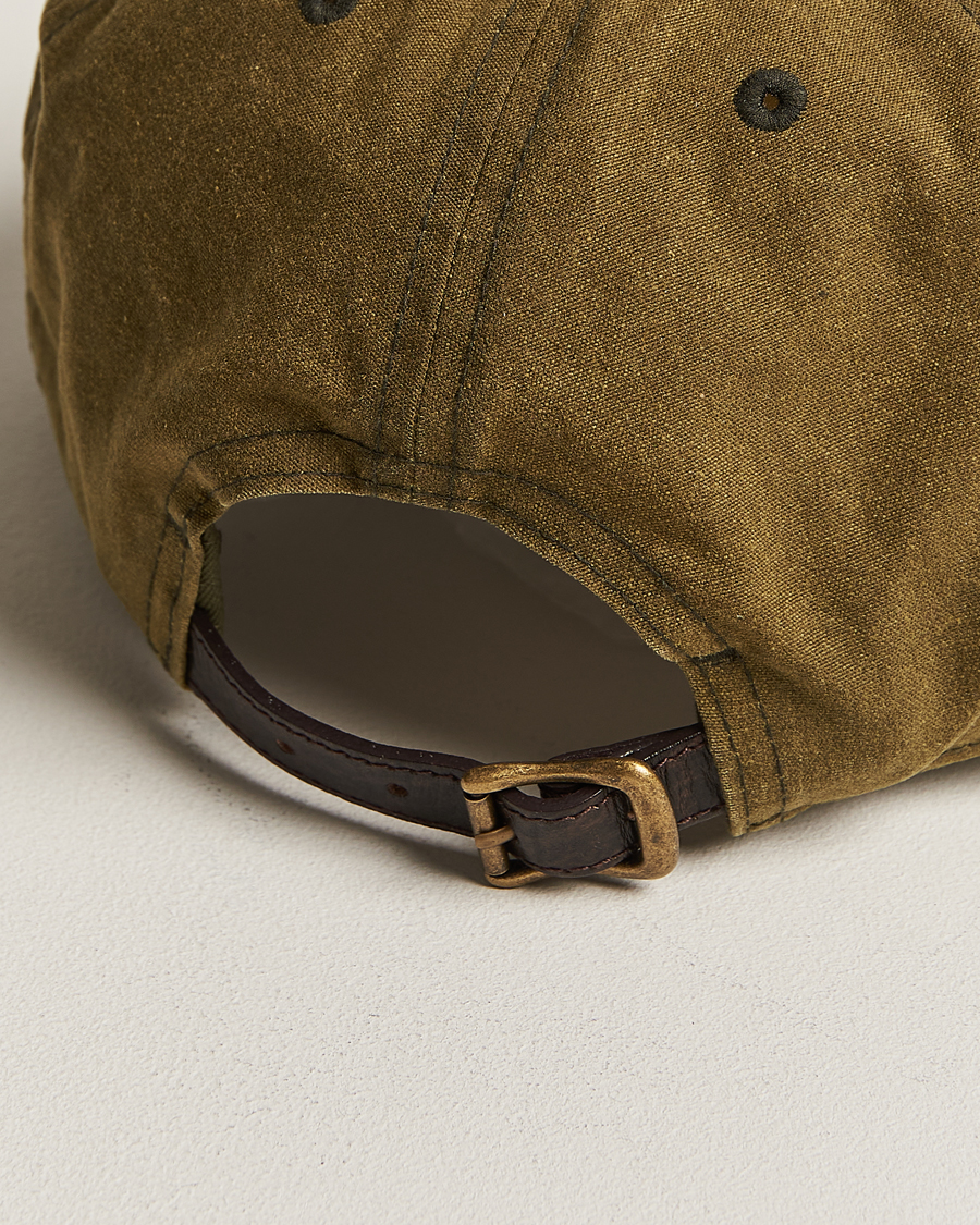 Herren | RRL Oil Cloth Ball Cap Explorer Olive | RRL | Oil Cloth Ball Cap Explorer Olive