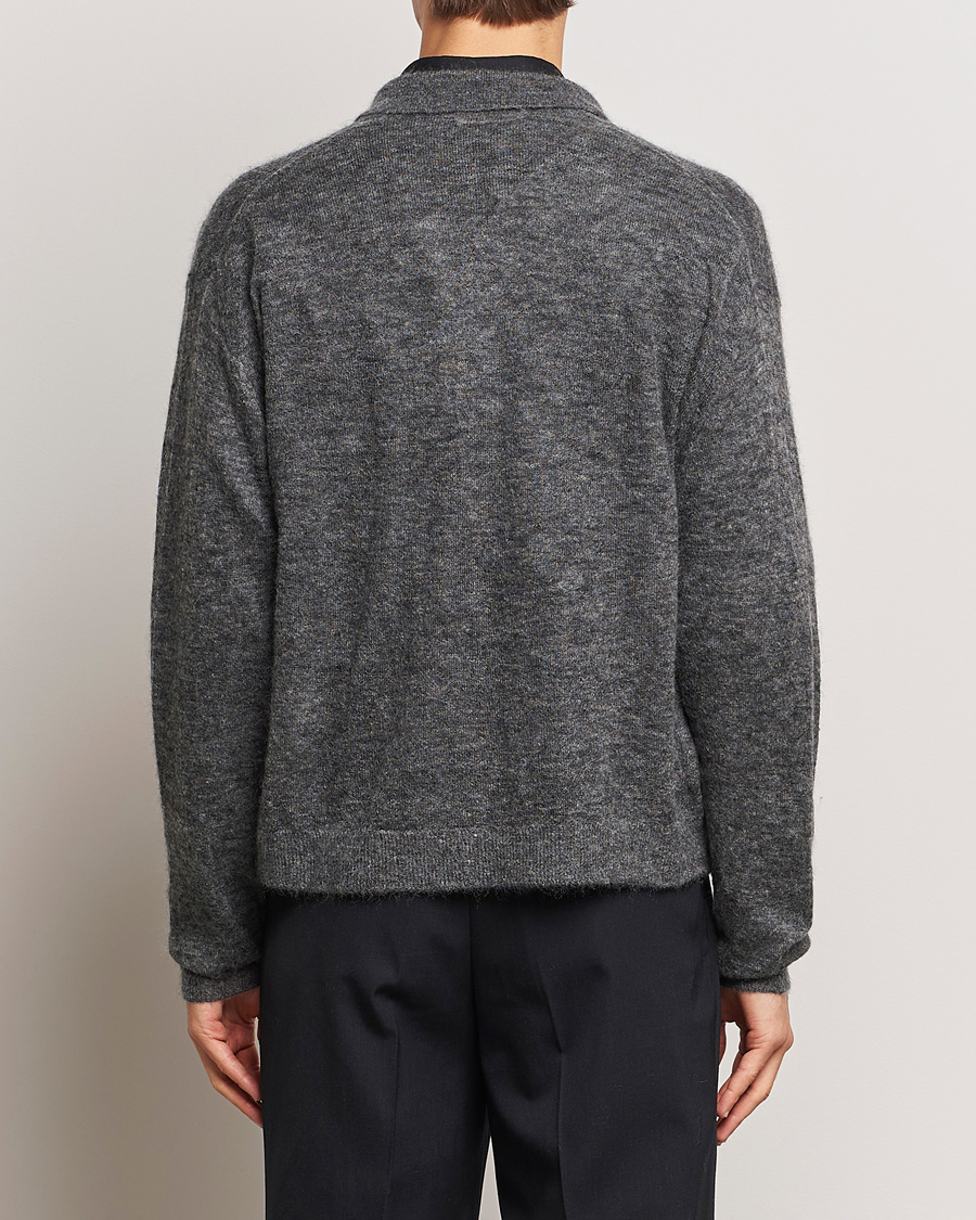 Herren | Pullover | Auralee | Kid Mohair Knit Cardigan Charcoal