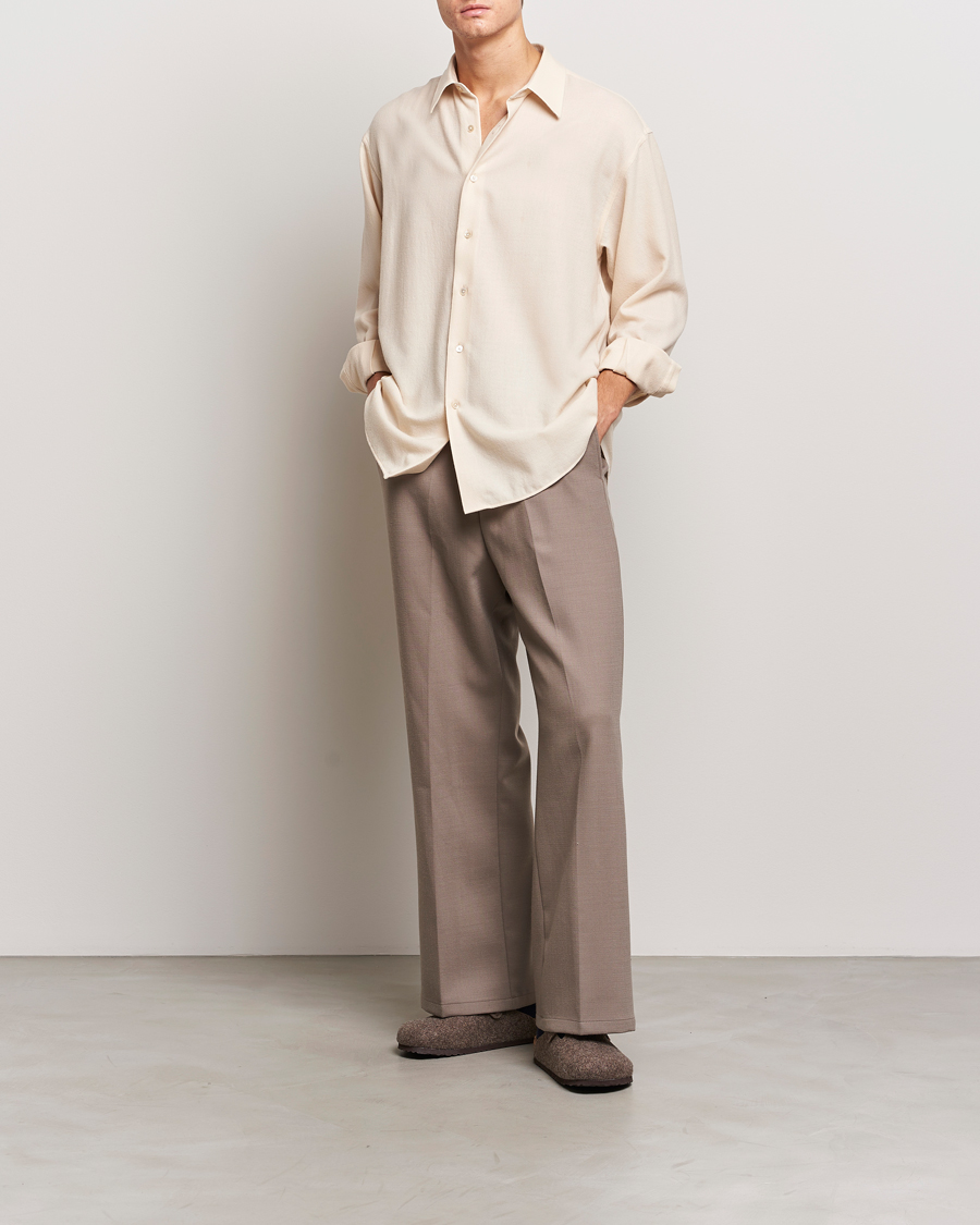 Herren | Hemden | Auralee | Viyella Wool Shirt Ivory