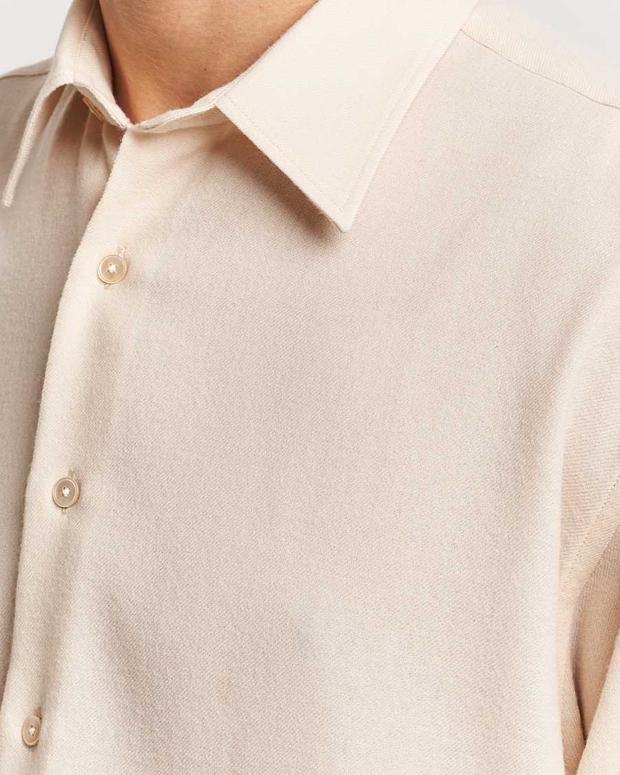 Herren | Hemden | Auralee | Viyella Wool Shirt Ivory